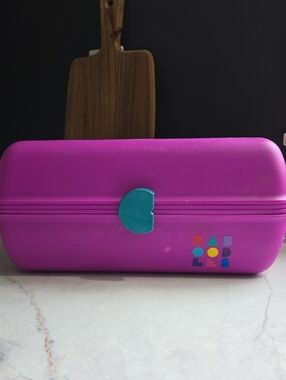 Caboodles Bright Pink Case with Multicolor Logo